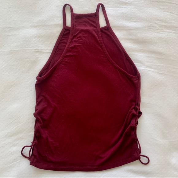 AEO : Y2K High Neck Tank Cute Lace Up Sides EUC - Picture 8 of 12